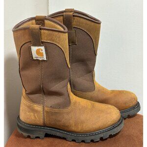 Carhartt Work Boots CWP1150 Wellington Women's 10" Size 8.5 M Pull ON Waterproof